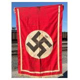 WW2 German NSDAP Podium Flag Battle Captured