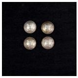 Navajo Silver Mercury Dime Buttons