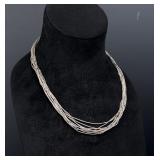 Santo Domingo Pueblo Liquid Silver Necklace
