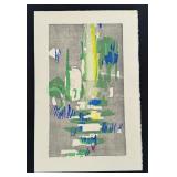 Ansei Uchima By the Lake Woodblock Print