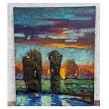 William Hawkins Evening Sunset Oil Painting