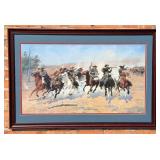 Frederic Remington A Dash for the Timber Print