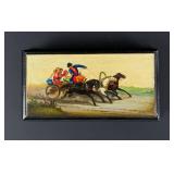 Russian Fedoskino Troika Lacquer Box