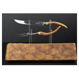 Taylor Witness Stag Horn Handle Carving Set