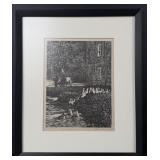 Dan Quest Pond Ducks Woodblock Print