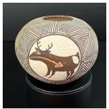 Joyce Leno Acoma Pueblo Heartline Deer Pot