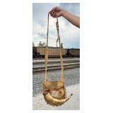 Frontier Style Scrimshaw Powder Flask and Bag
