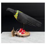 Chandler Begaye Navajo Folk Art Wood Carving Raven