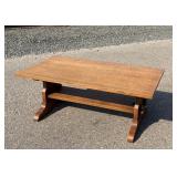 Warren Hile Craftsman Mission Oak Trestle Table