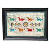 Lyle Omeasoo Blackfeet Montana Ledger Painting