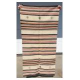 Navajo Indian Saddle Blanket Banded Rug