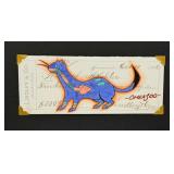 Lyle Omeasoo Blackfeet Montana Ledger Painting