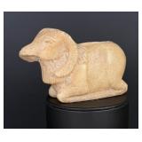 Ancient Indus Harappan Alabaster Reclining Mouflon