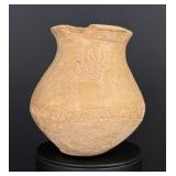 Ancient Anatolian Jar with Winged Deer