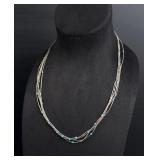 Navajo Sterling Silver Liquid Silver Necklace