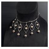 Taxco Mexico Sterling Silver Choker Necklace
