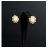 14k Gold Opal Earrings