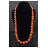 Baltic Amber Graduated Prayer Bead Necklace