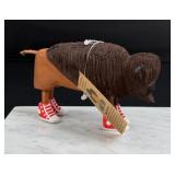 Chandler Begaye Navajo Buffalo Folk Art Carving