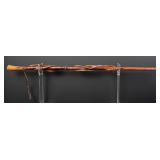 Antique Folk Art Diamond Willow Walking Stick