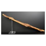 Folk Art Diamond Willow Carved Walking Stick