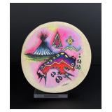 Gordon Henry Rocky Boy Cree Ledger Painted Drum