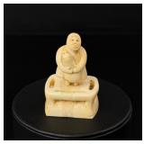 Alaskan Inuit Eskimo Carved Ivory Decoration