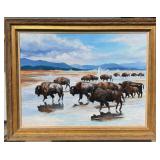Tara Moore Yellowstone Park Buffalo Painting