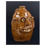 Reggie Meaders Folk Art Pottery Face Jug