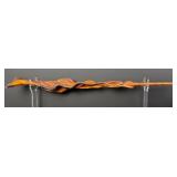 Folk Art Diamond Willow Carved Walking Stick