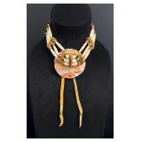 Native American Indian Hair Pipe Choker Necklace