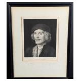 Albrecht Durer Portrait of a Young Man Engraving