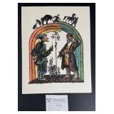 Nina Krasovitova The Barter Linocut Print