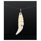 Haida Northwest Coast Indian Bear Tooth Pendant
