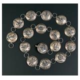 Manuel Hoyungwa Hopi Sterling Silver Concho Belt