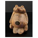 Japanese Cryptomeria Carved Wood Tanuki