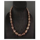 Chinese Export Jade Nugget Necklace