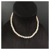 Sterling Silver Cultured Pearl Necklace