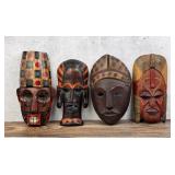 Collection of Wood African Masks