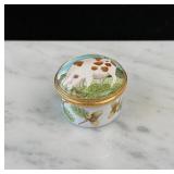 Bilston & Battersea Enamel Pig Trinket Box