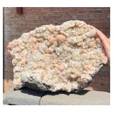 Peach Stilbite and Apophyllite Mineral Specimen
