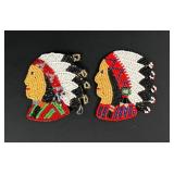 Native American Indian Beaded Brooches