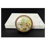 Indo Persian Painted Mother of Pearl Snuff Box