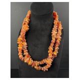 Raw Baltic Amber Nugget Necklace