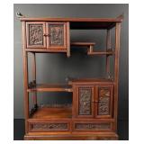 Chinese Rosewood Scholar Display Cabinet