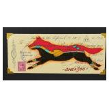 Lyle Omeasoo Blackfeet Montana Ledger Painting