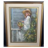 Patty Reid Flower Girl Pastel Drawing