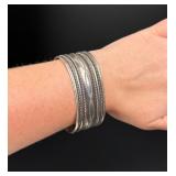 Nora Tahe Navajo Sterling Silver Cuff Bracelet