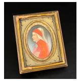 Painted Porcelain Plaque of Dante Alighieri