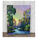 William Hawkins Lazy Moonlight River Oil Painting